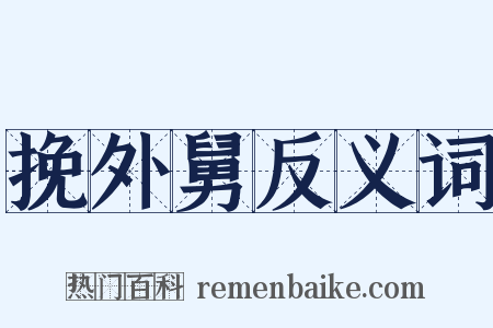 挽外舅反义词是什么意思的图片